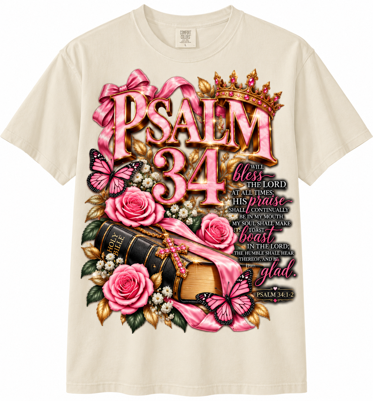 Psalm 34 faith graphic tee